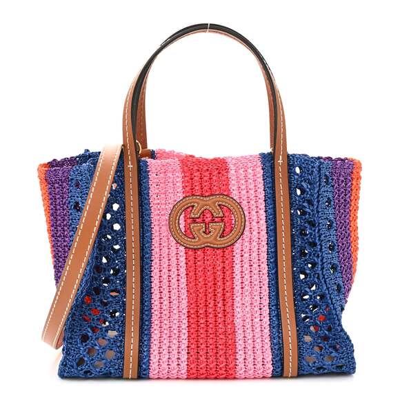 Gucci Raffia Web Woven Small #242517G13B